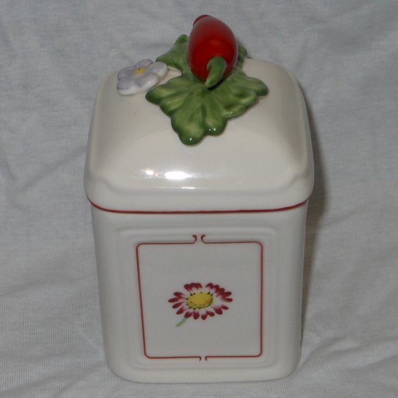 Small porcelain storage jar with lid. Villeroy & Boch 1748 - Picture 4 of 7